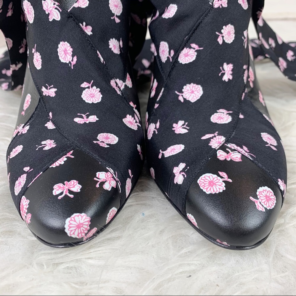 3.1 Phillip Lim Black and Pink Floral Heels - Picture 7 of 12